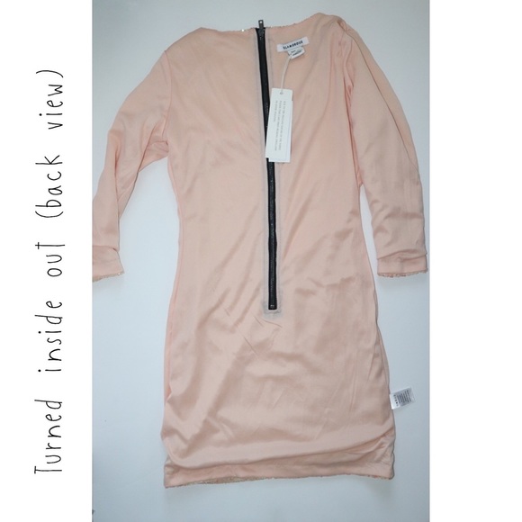 Nasty Gal Glamorous Peach Metallic Iridescent Sequin Dress - Picture 5 of 14